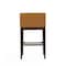 Manhattan Comfort Kingsley Barstool in Camel and Dark Walnut (Set of 2) 2-BS012-CL - alternate 2